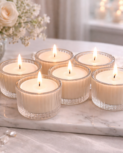 Soy Vanilla Tealight Set – Handgefertigte Teelichter aus natürlichem Sojawachs mit Vanilleduft