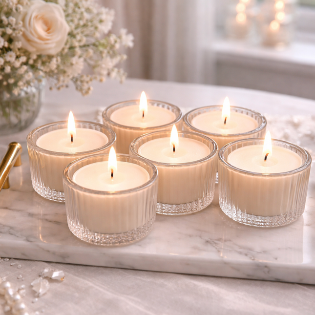 Soy Vanilla Tealight Set – Handgefertigte Teelichter aus natürlichem Sojawachs mit Vanilleduft