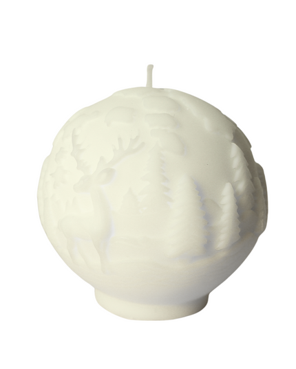 Forest Scene Ball Design – Handcrafted Candle / Handmade Candle / Bougie artisanale / Lumânare artizanală / Vela artesanal