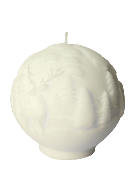Forest Scene Ball Design – Handcrafted Candle / Handmade Candle / Bougie artisanale / Lumânare artizanală / Vela artesanal