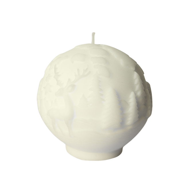 Forest Scene Ball Design – Handgefertigte Kerze / Handmade Candle / Bougie artisanale / Lumânare artizanală / Vela artesanal