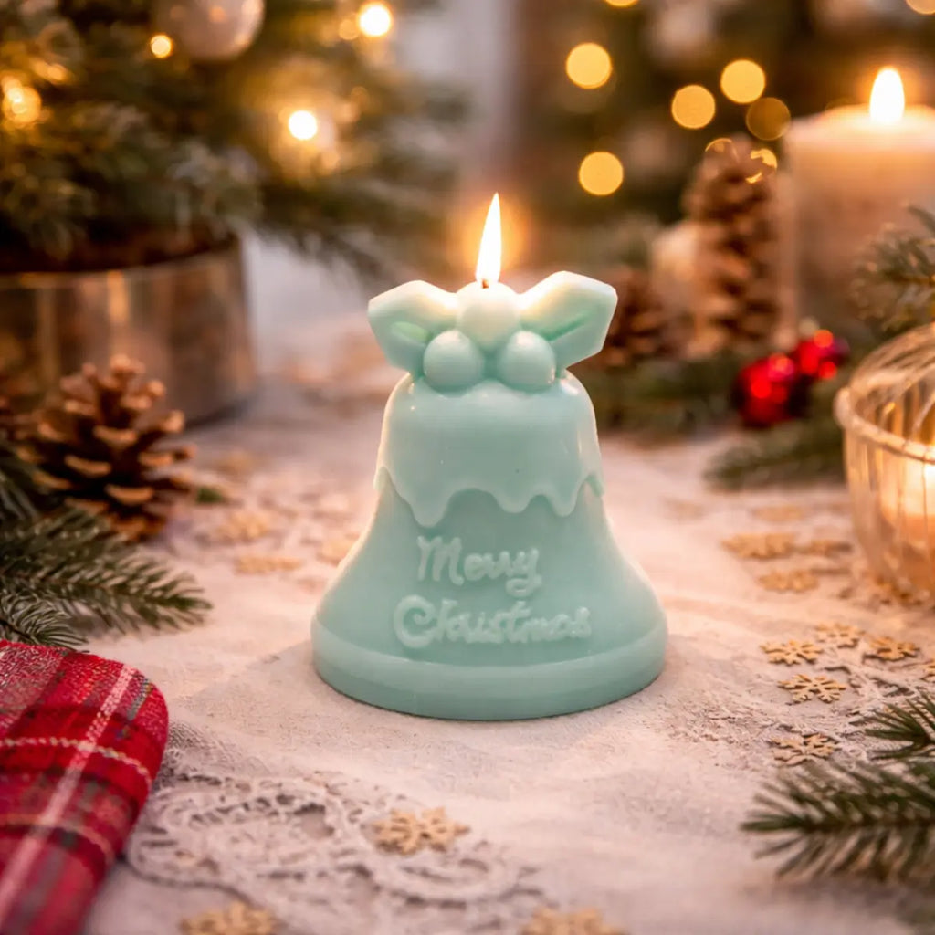 Sojawachs Duftkerze Weihnachtsglocke mit Vanilleduft festliche Aromakerze online kaufen