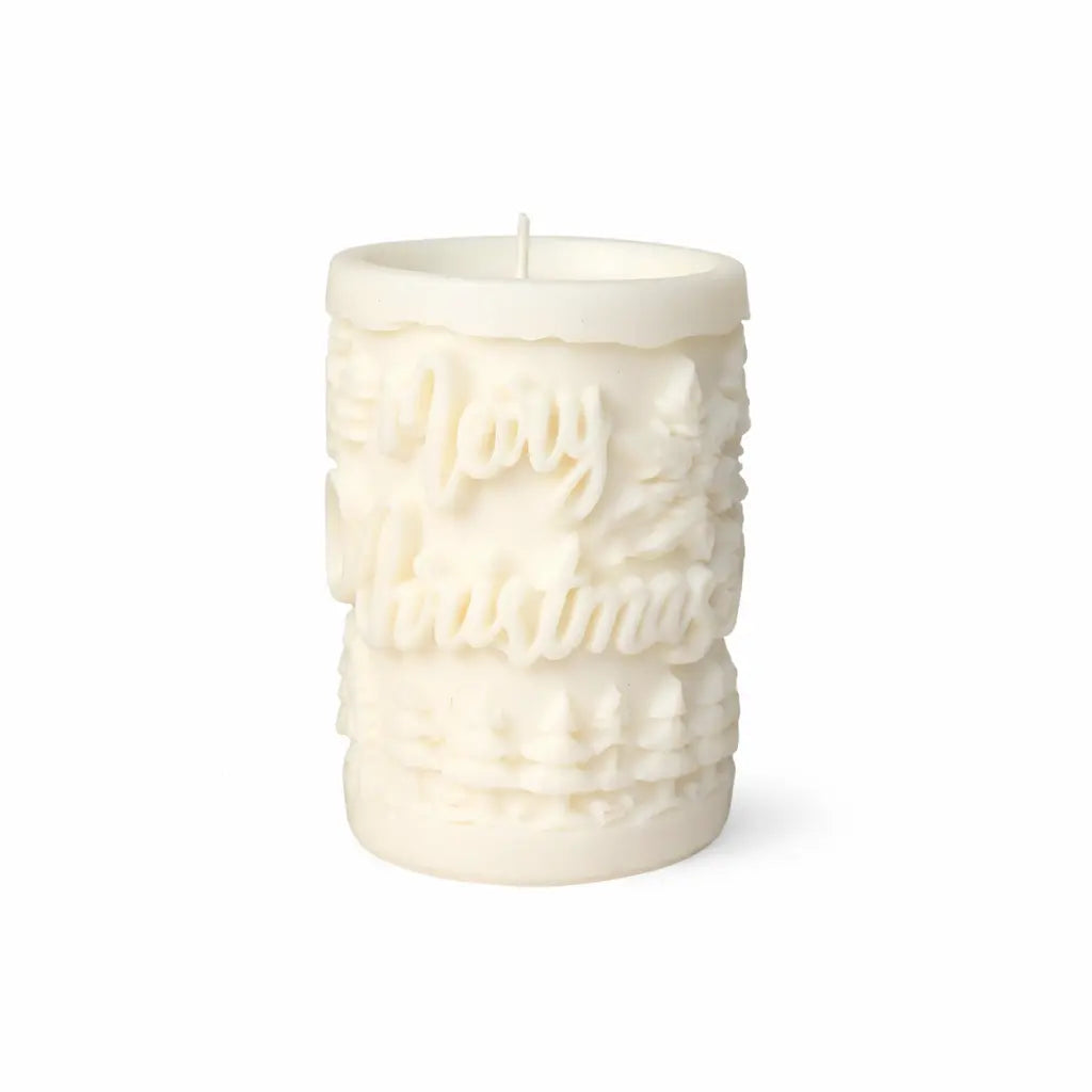 Sojawachs Duftkerze Christmas Relief mit Vanilleduft dekorative Weihnachtskerze Aromakerze online kaufen