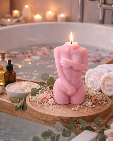 Woman’s Torso set of 2 – Handcrafted Candle / Handmade Candle / Bougie artisanale / Lumânare artizanală / Vela artesanal