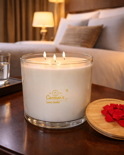 Luxurious Coconut Wax Scented Candle – Handcrafted Candle / Handmade Candle / Bougie artisanale / Lumânare artizanală / Vela artesanal